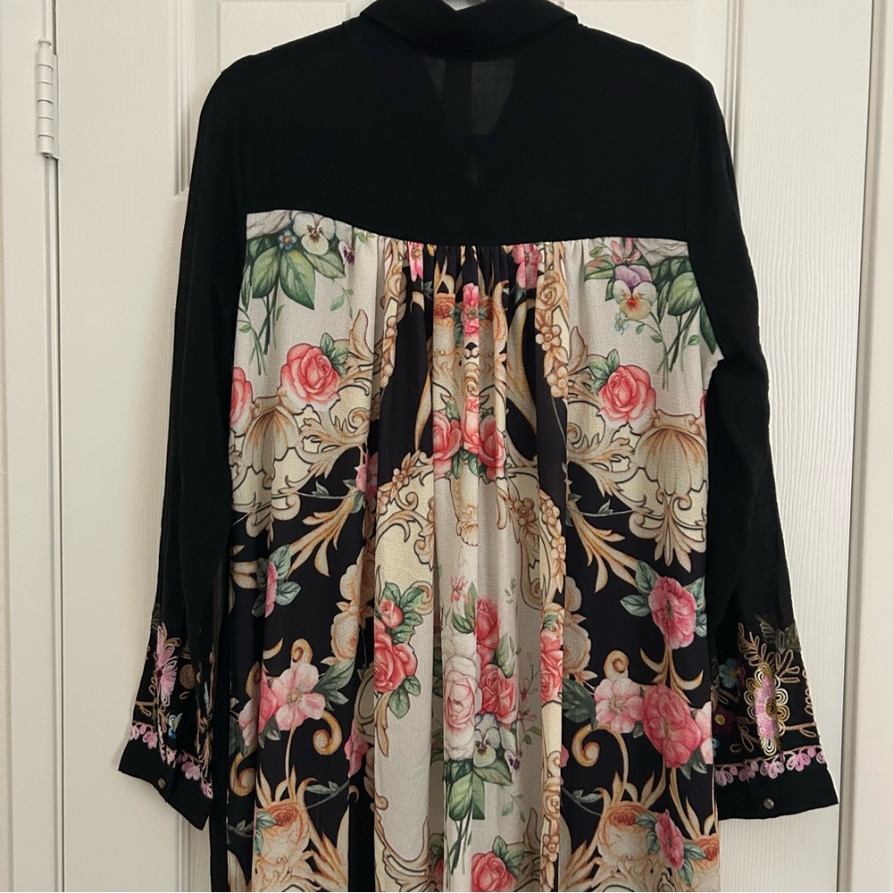 Anthropologie Aratta Silent Journey Embroidered Duster | Size M - Picture 7 of 11